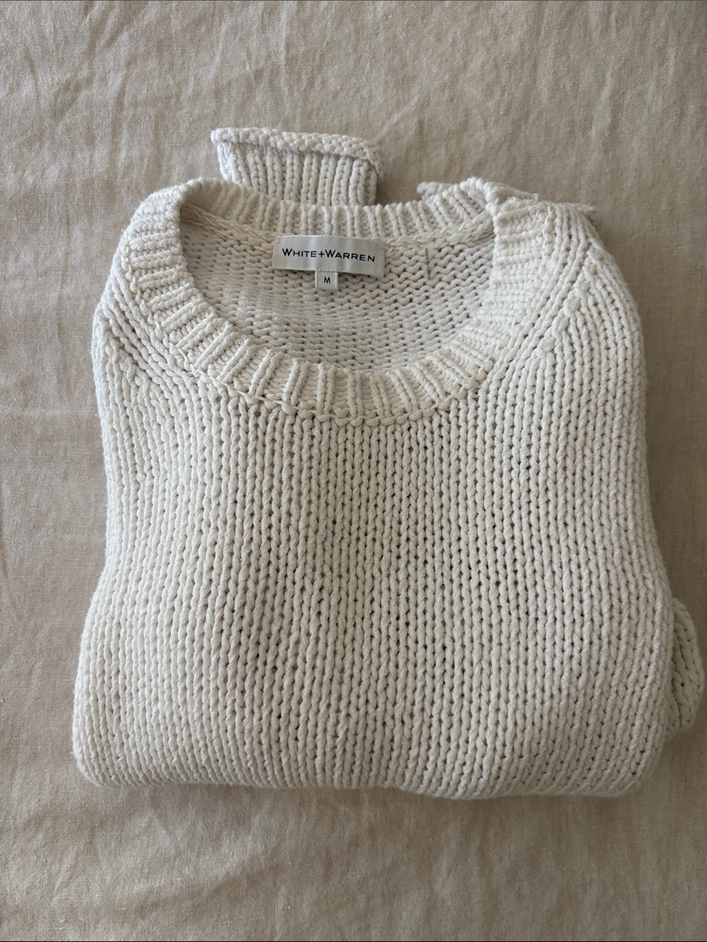 White + Warren sweater - white - size M